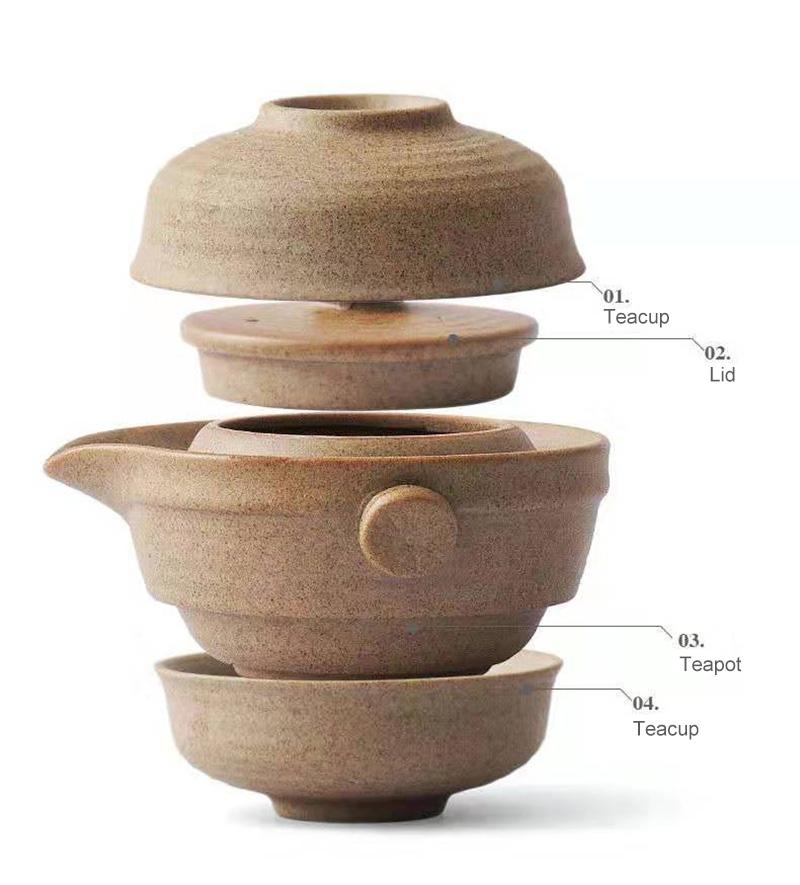 Чайный сервиз «Китайский кунг-фу» 1 чайник 2 чашки Дорожный набор для зеленого чая и чашек Чайная утварь Чайные чашки и кружки Керамический чайник Гайвань-бар