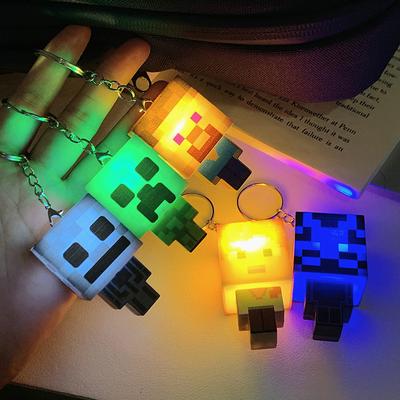 Светодиодный фонарик Minecraft Surrounding Torch, мини-фонарик на брелоке, подвеска для рюкзака, подарки для детей, светодиодный ночник, перезаряжаемый через USB