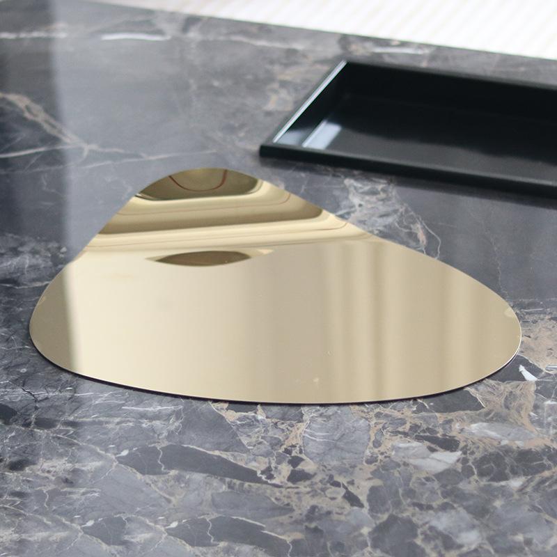 Nordic Ins Style Light Luxury Metal Irregular Складной Поднос Высокого Качества Настольный Креативный Арт Фруктовая Тарелка Аксессуары