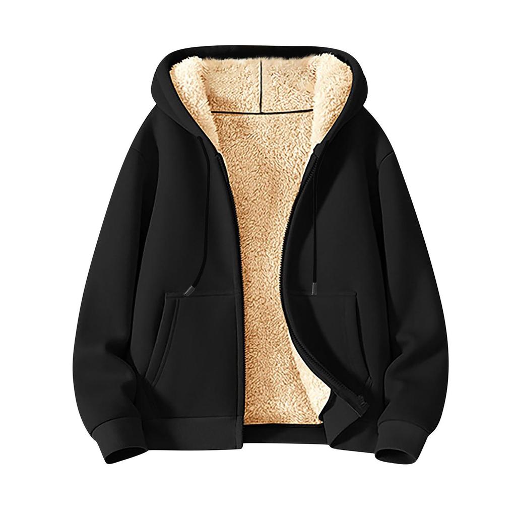 Men's Coat Heavy And Fleece Thick Men's Hoodie Cardigan