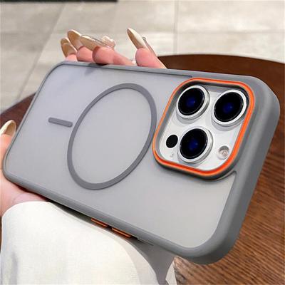 Полупрозрачный тонкий матовый чехол для телефона для iPhone 16 15 14 13 12 11 Pro Max 16 Plus чехлы для магнитной зарядки Magsafe бронированная крышка