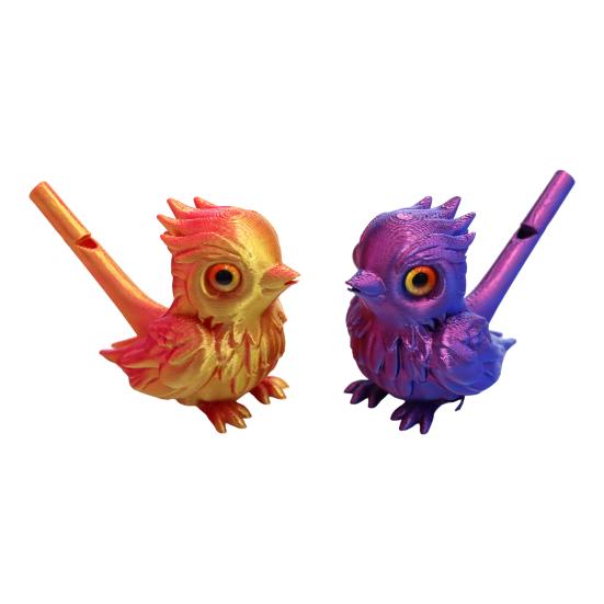 Bird Whistle for Kids Adults Bird-Shaped Water Whistle 3D Printed Colorful Bird Whistle Toy Gift for Boys Girls Birthdays Parties