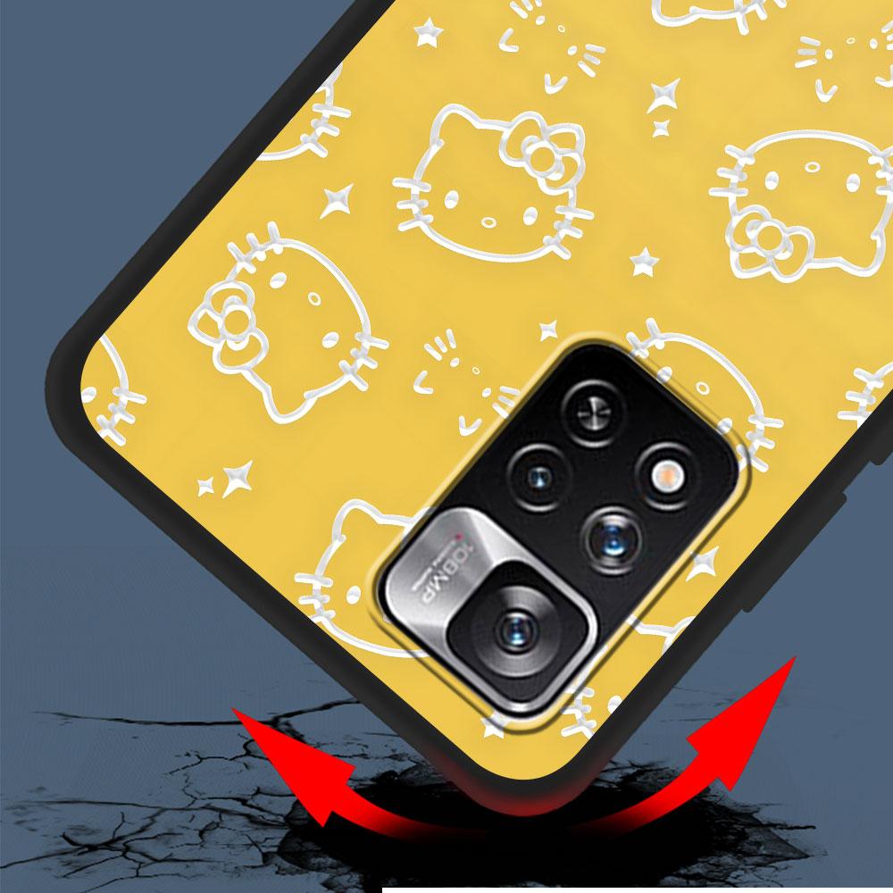 Милый Чехол Hello Kitty для Xiaomi Redmi 10A 10C 9C 12C 9A 9i 10 12 9 Prime 9T K40 Pro Черный Мягкий ТПУ Чехол-Сумка для Мобильного Телефона