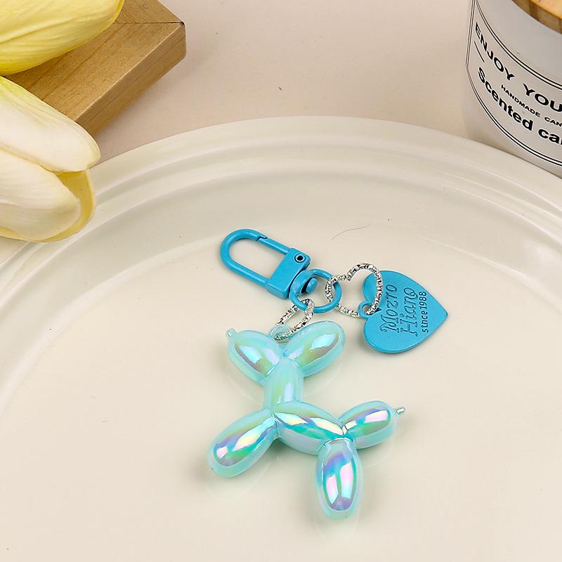 Дизайн Конфетный цвет Воздушный шар Собака Девочка Брелок Креативный Воздушный шар Собака Цепочка для телефона Брелок для сумки Аксессуары Подвеска Игрушка