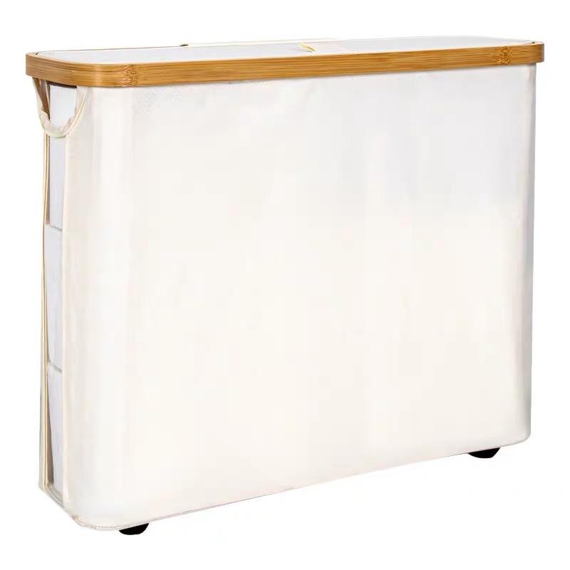 Bathroom Trash Can Foldable Toilet Paper Basket Toilet Creative Gap Waste Bin Large Capacity Household Paper Storage Holder