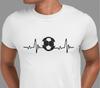 Summer Unisexs Fashion Trend Tshirt  Breathable And Comfortable  Football Player Ecg Heartbeat Tshirt Sports Game Lover Gift