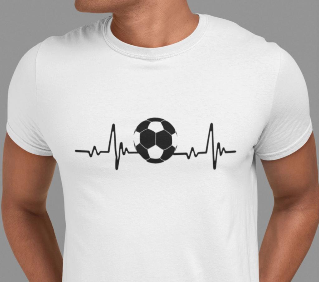 Summer Unisexs Fashion Trend Tshirt Breathable And Comfortable Football Player Ecg Heartbeat Tshirt Sports Game Lover Gift