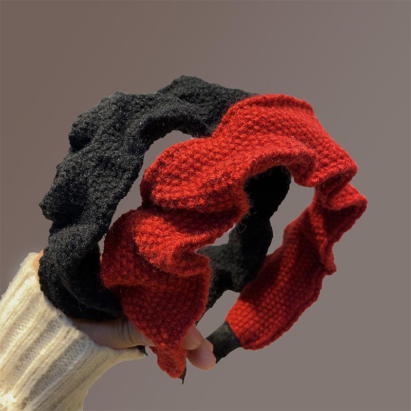 2025 Высококлассная красная повязка на голову для женщин: Осенне-зимний аксессуар для волос на китайский Новый год и Рождество