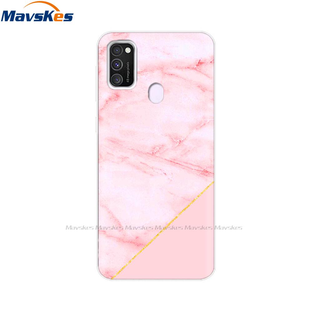 Чехол для Samsung Galaxy M21 Задняя крышка Мягкий силиконовый TPU Чехол для телефона Для Samsung Galaxy M20 M21 M30 M30s M31 Чехол Защитный бампер