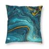 Наволочка для домашнего декора Абстрактный мраморный узор Чехол для подушки Бирюзовый Аквамариновый Синий Завиток Автомобильная Мода  ,(2)