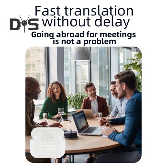 Bluetooth-совместимые наушники-вкладыши для перевода с активным шумоподавлением и переводом в реальном времени. Легкая конструкция, беспроводные наушники.