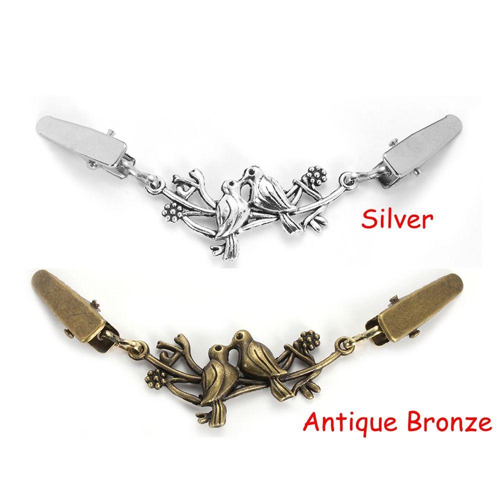 Charm Gift Retro New Cardigan Clip Shawl Brooch Sweater Blouse Pin Duck Clip Clasps