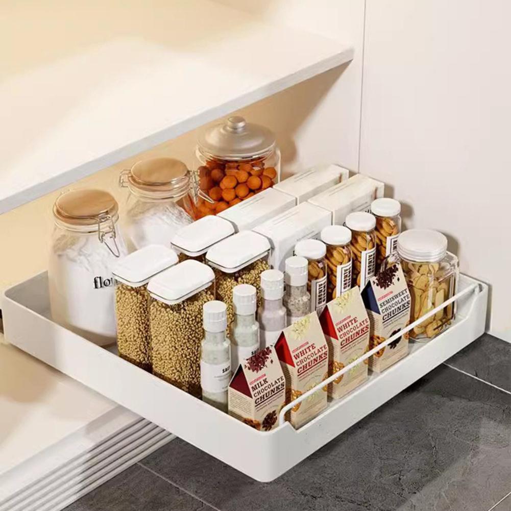 Pull Out Cabinet Organizer, Out Pantry Shelves With Nylon Adhesive, Sliding Drawer Pantry Shelf For Living Room, Kitchen
