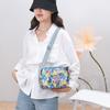 Нейлоновые сумки через плечо для женщин Модная маленькая квадратная сумка Водонепроницаемая вместительная сумка для мамы Женская красочная сумка кроссбоди с принтом