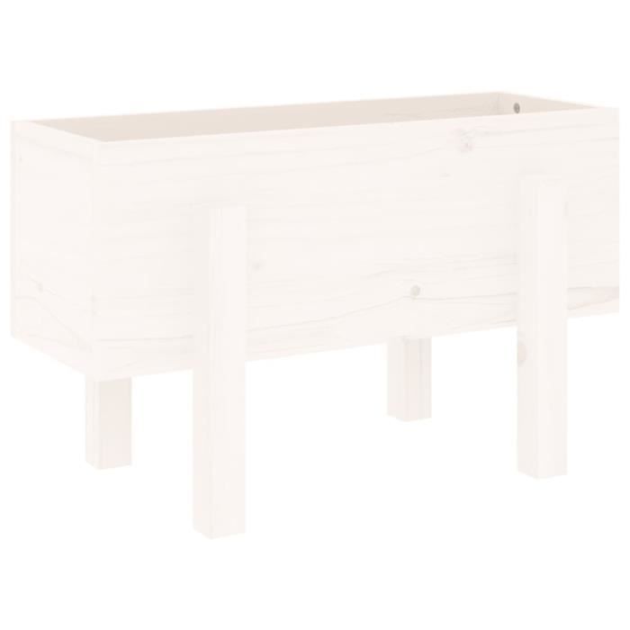 VidaXL Planter White 62x30x38 Cm Solid Pine Wood 825178