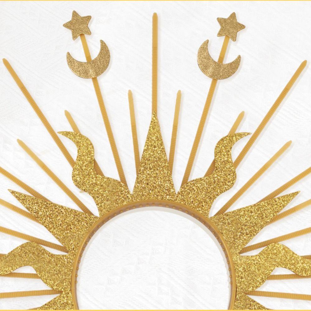 Sun God Halo Headband Star Tiara Headdress Fashion Halloween Headband Ladies/Girls