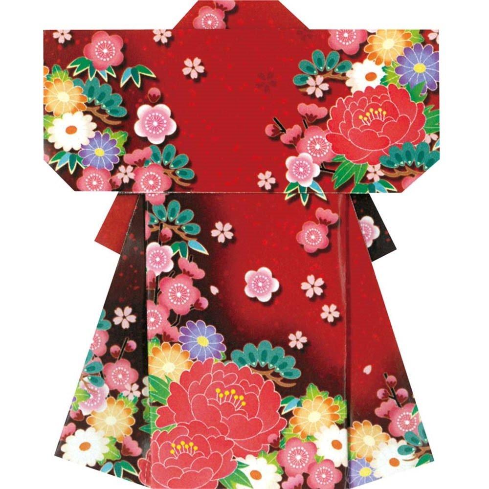 Toyo Origami Washi Chiyogami Kimono Yuzen 15cm 016101