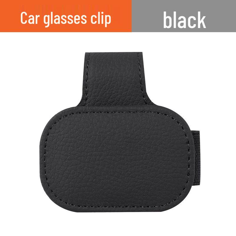 Многофункциональный кожаный зажим на козырек автомобиля для билетов, солнцезащитных очков и карт (модель: LS7 LS6L7)