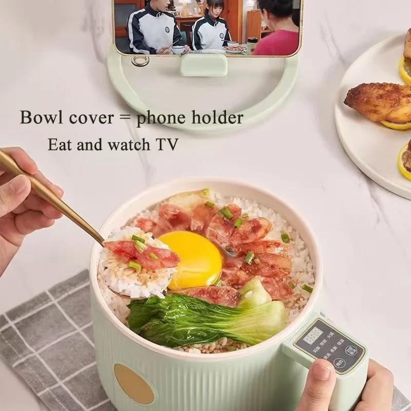 1-2 человека используют Небольшая мини-рисоварка, многофункциональная электрическая плита, небольшая рисоварка с отделением для варки на пару