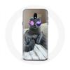 Case for Samsung Galaxy S4 Cat Purple Glasses Style