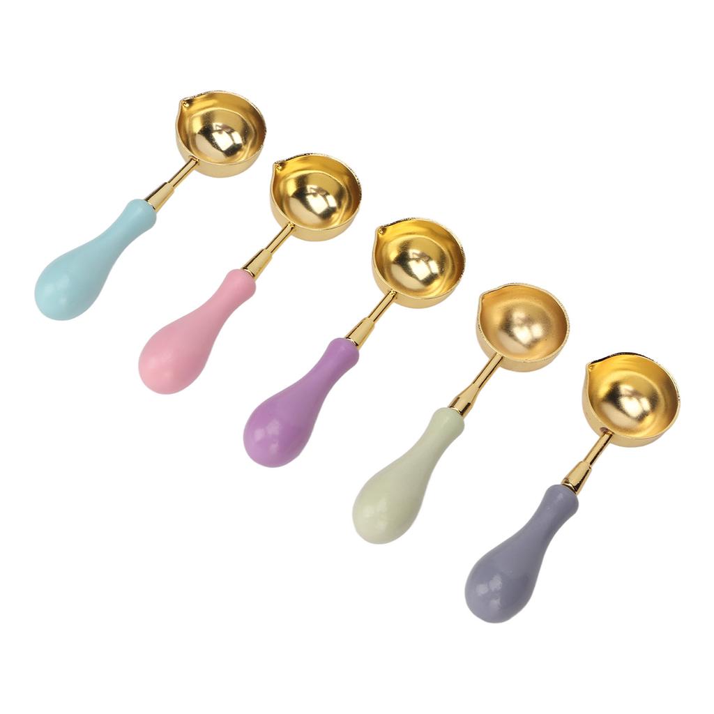 5 шт. ложка для воска деревянная медная современная элегантная носимая плавильная ремесленная ложка для воска для упаковки