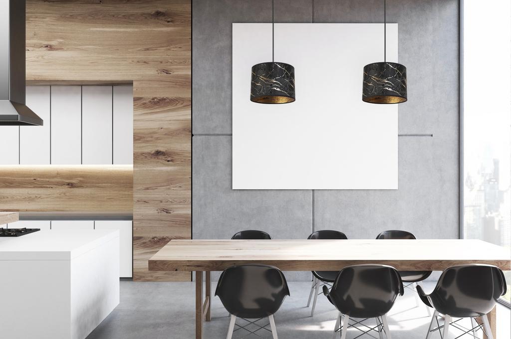 CEILING HANGING LAMP, GOLDEN MARBLE LAMPSHADE