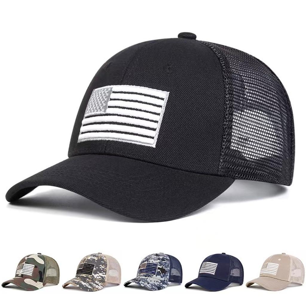 Весна-лето бейсболка с вышитым американским флагом, солнцезащитная кепка для отдыха на природе, кепка для пары, дышащая сетка, кепки в стиле хип-хоп, кепка для гольфа