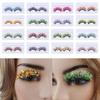 Women Beauty Messy Long Eyelashes 25mm 3D Mink Lashes Luminous False Eyelashes