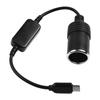 Adapter Converter Cable Parts USB Vehicle 12W 1pcs 5V To 12V Accessories Car Replacement Socket Practical Useful