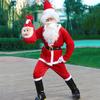 1 комплект рождественского костюма включает в себя верх, штаны, шляпу, пояс и бороду Санта-Клауса для косплея, драматического представления, оперы, выступлений, фотосъемки