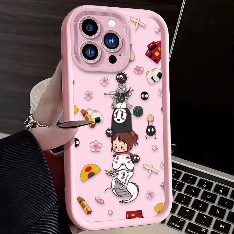 Мультяшный Милый Т-Тоторо Чехол для Телефона Для iPhone 17 Air 16 16E 15 14 13 12 11 Pro Max X XS X S Max XR SE 2020 SE4 7 8 Силиконовый Чехол