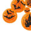 28 Pcs Halloween Hanging Paper Fans Decoration Spooky Witch Bat Honeycomb Round Paper Fans Ornament for Halloween Party Home Decor