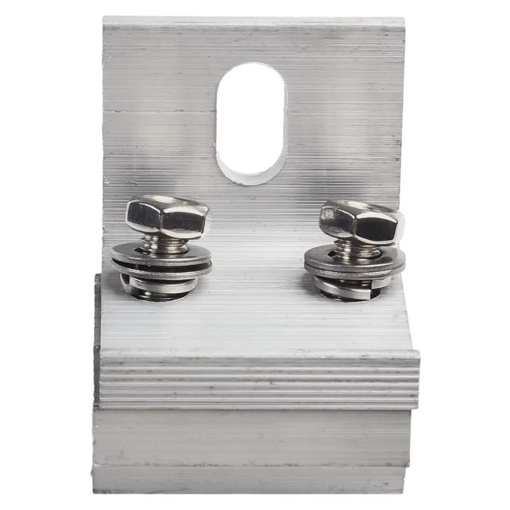1Pcs Silver Solar Panel Clamp Anodized Photovoltaic Fixing Clip for Off Grid Solar Power System