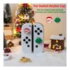 4 шт. Силиконовые накладки на стики (большие пальцы) для контроллера Switch OLED Lite, Рождественский стиль