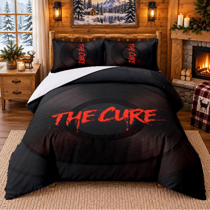 Printed 3Pcs Bedding Set The Cure Pattern Bed Sheet Pillowcase For Bedroom Decor