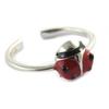 Children's Silver Ring 'Ladybug' Red (rhodium)