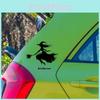 Halloween Black Broom Riding Witch Decoration Paste Painting For Wall Car And