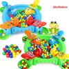 Greedy Frog Eating Bean Toy Frog Snatching Bean Children's Interactive Puzzle Toy Party Game Colorful Beads Children's Toy Adult