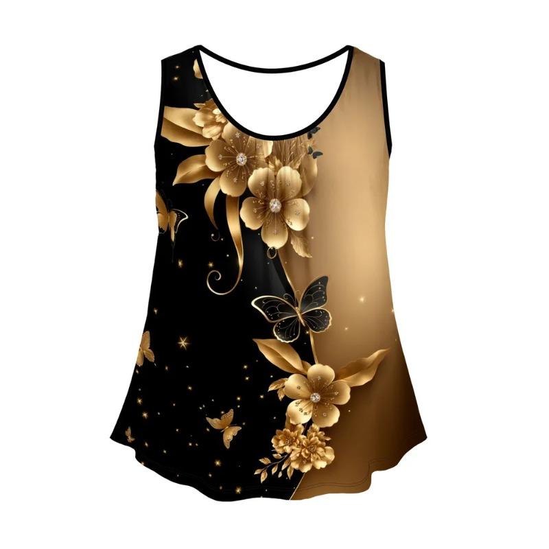 Женский безрукавный жилет Креативный красочный принт Удобный мягкий Модный Универсальный Летний Жилет оверсайз