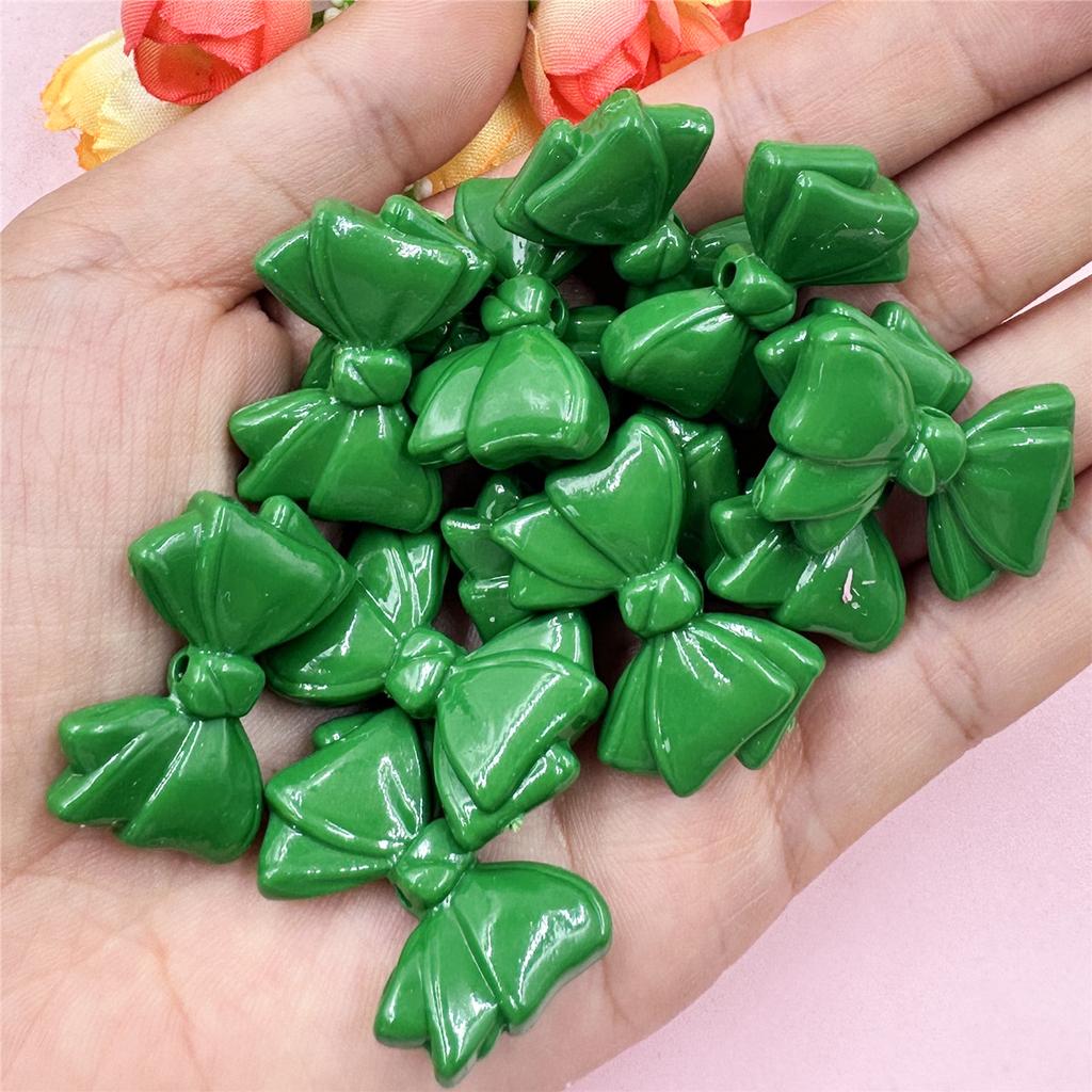 Свободные бусины 30 шт. для изготовления браслетов с бантом 19,2*29,2 мм, материал ручной работы, акрил, DIY ювелирные аксессуары, модные аксессуары