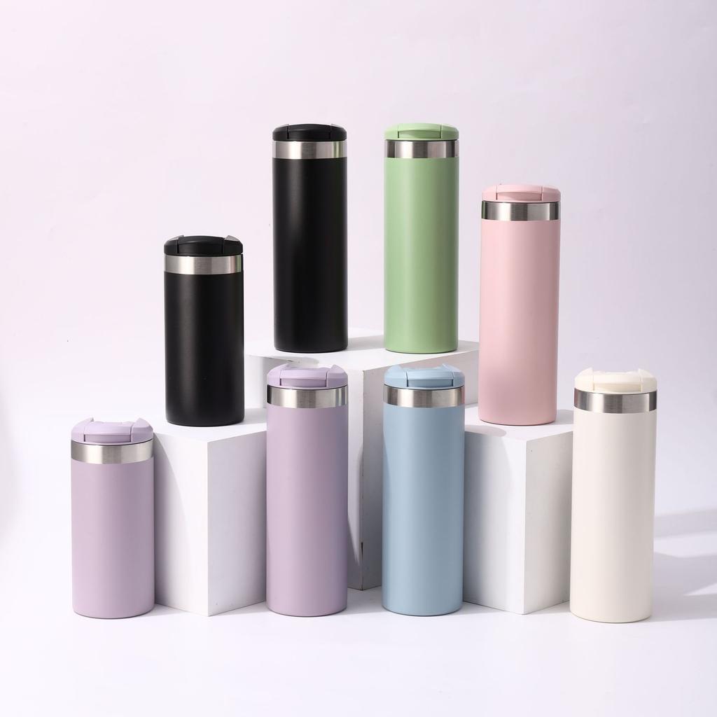 Кружка для кофе с откидной крышкой для питья напрямую, термос из нержавеющей стали 304, офисная, студенческая, для занятий спортом на открытом воздухе, прямая кружка