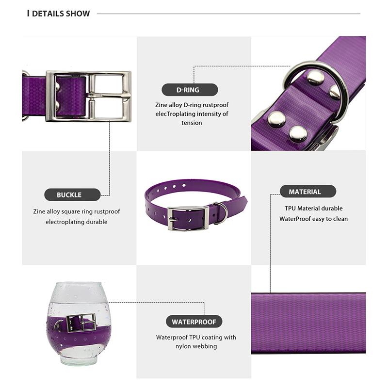 Ошейники для собак из ТПУ, водонепроницаемые, дезодорирующие, устойчивые к грязи, легкоочищаемые, 10 цветов, товары для животных