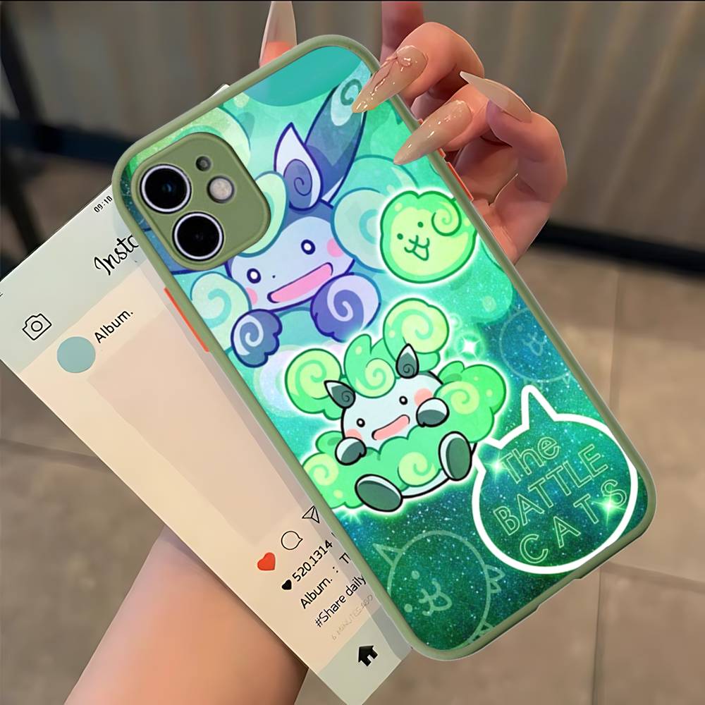 Чехол для телефона B-Battle Cats Аниме Игра Для IPhone 16e 16 15 14 13 12 11 Pro Max X XS Max Plus Матовый Прозрачный