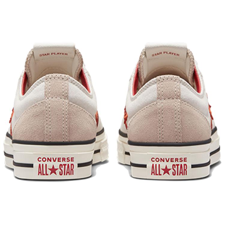 Converse Star Player 76 Retro Casual Slip Resistant Durable Lightweight Low Top Skate Shoes Unisex Sneakers White Red A03779C