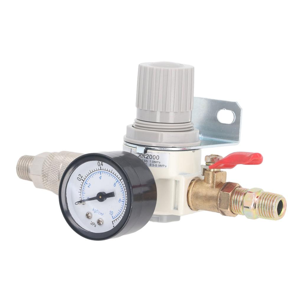 Регулятор давления воздушного компрессора 1/4 дюйма NPT Регулятор давления воздуха с 0?Манометр 1 МПа для