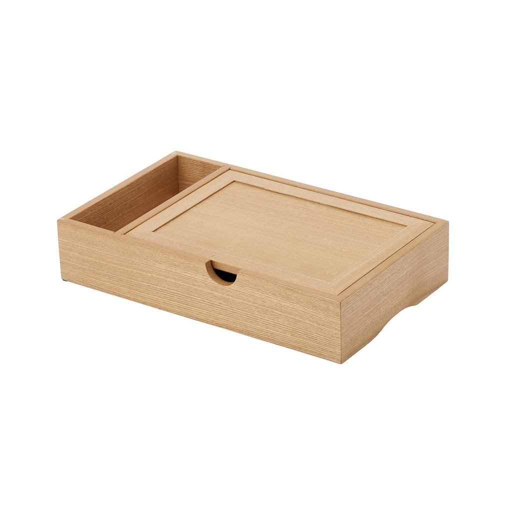 Chatani Sangyo Makeup Box Natural Wood X X H7cm In Made In Japan W35.5 D21.5 "Made Japan" 17-514
