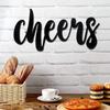 1pc Cheers Wall Decor Cheers Sign Metal Bathroom Cheers Sign for Home, Living Room Wall Sticker Iron Art Silhouette Home Decor