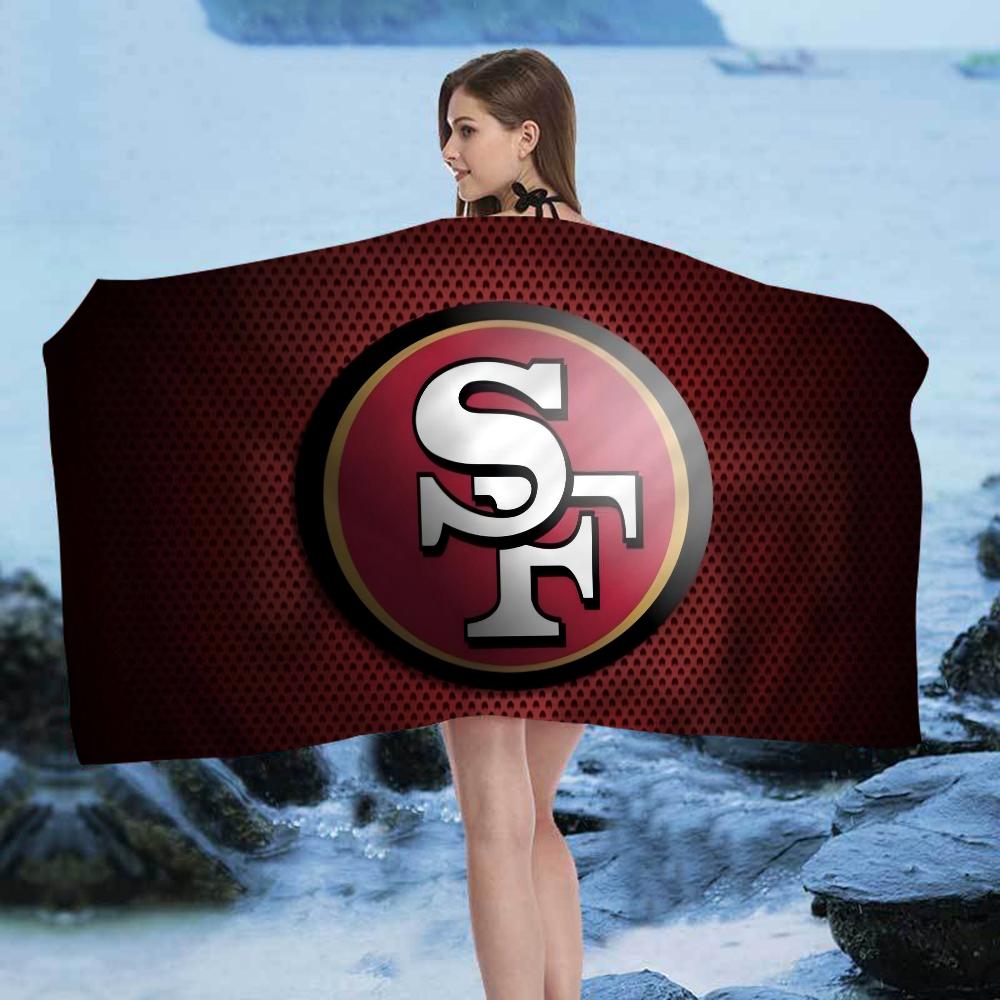 Сан-Франциско 49ers Команда Большие Микрофибровые Пляжные Полотенца Быстросохнущее Полотенце Песок Пляжные Полотенца Полотенце для Бассейна для Путешествий Пляж Бассейн Йога