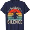 Барабаны Тарелки Учитель Любитель Музыки Футболка-Я Разрушаю Тишину Барабанная Футболка
