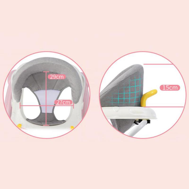 Детские ходунки с тормозом, многофункциональные складные ходунки с защитой от опрокидывания и защитой от опрокидывания, с музыкальной шкатулкой